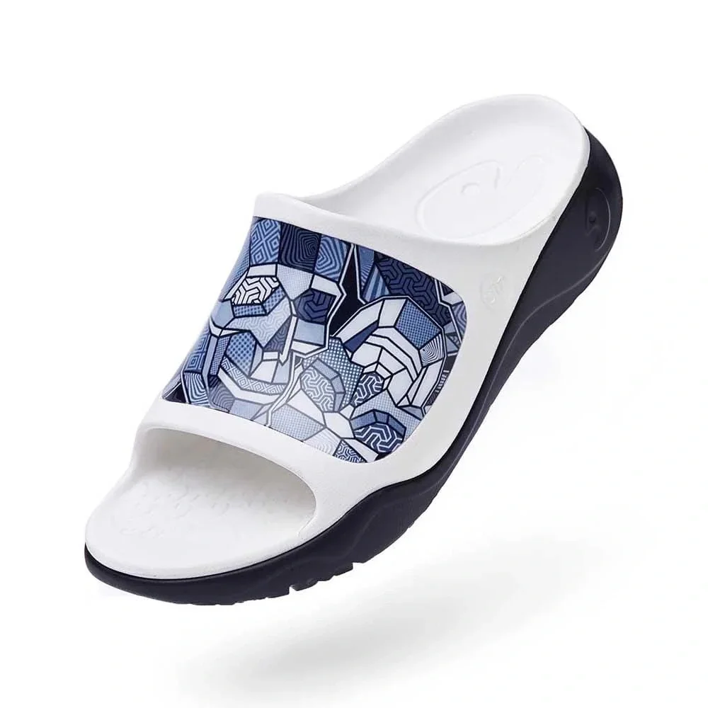 UIN Men's Sandals Beach Summer Travel Anti-Slip SLIDES (STRANGE ROCK) New No Box